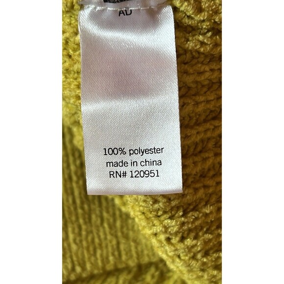 SO Goods For Life Womens Yellow Crew Neck Pullover Sweater Size Small Preowned - Picture 9 of 12